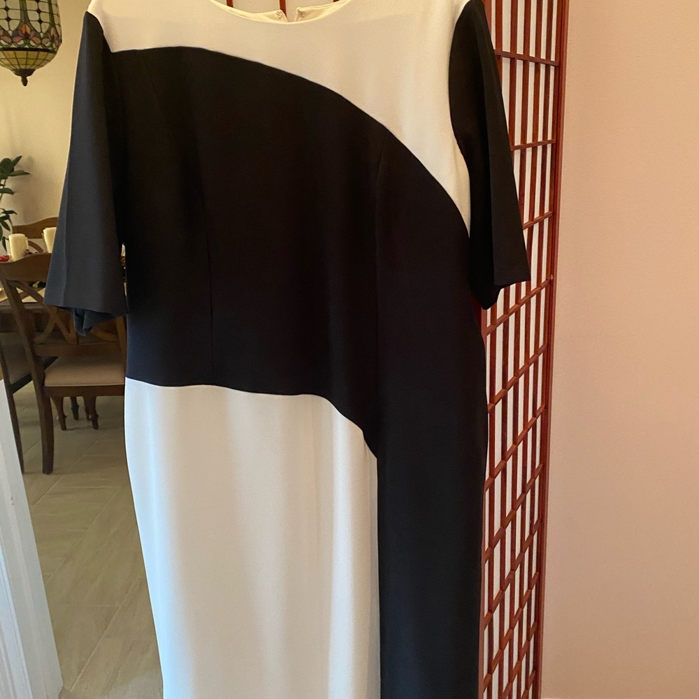 Liz Claiborne black and cream dress in size 18